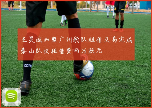 王昊斌加盟广州豹队租借交易完成泰山队收租借费两万欧元