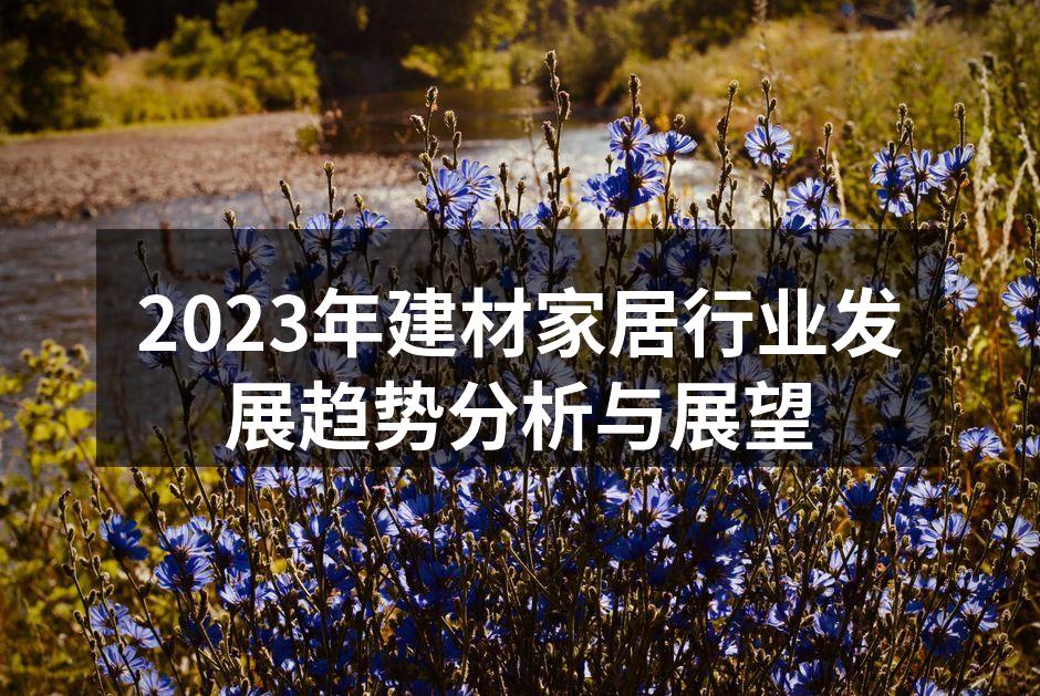 2023年建材家居行业发展趋势分析与展望